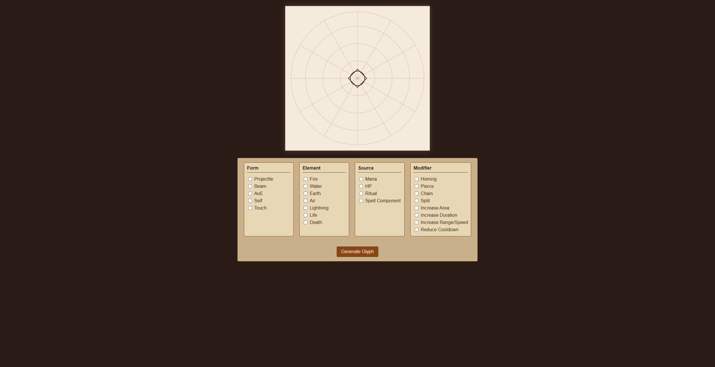 Spell Glyph Generator